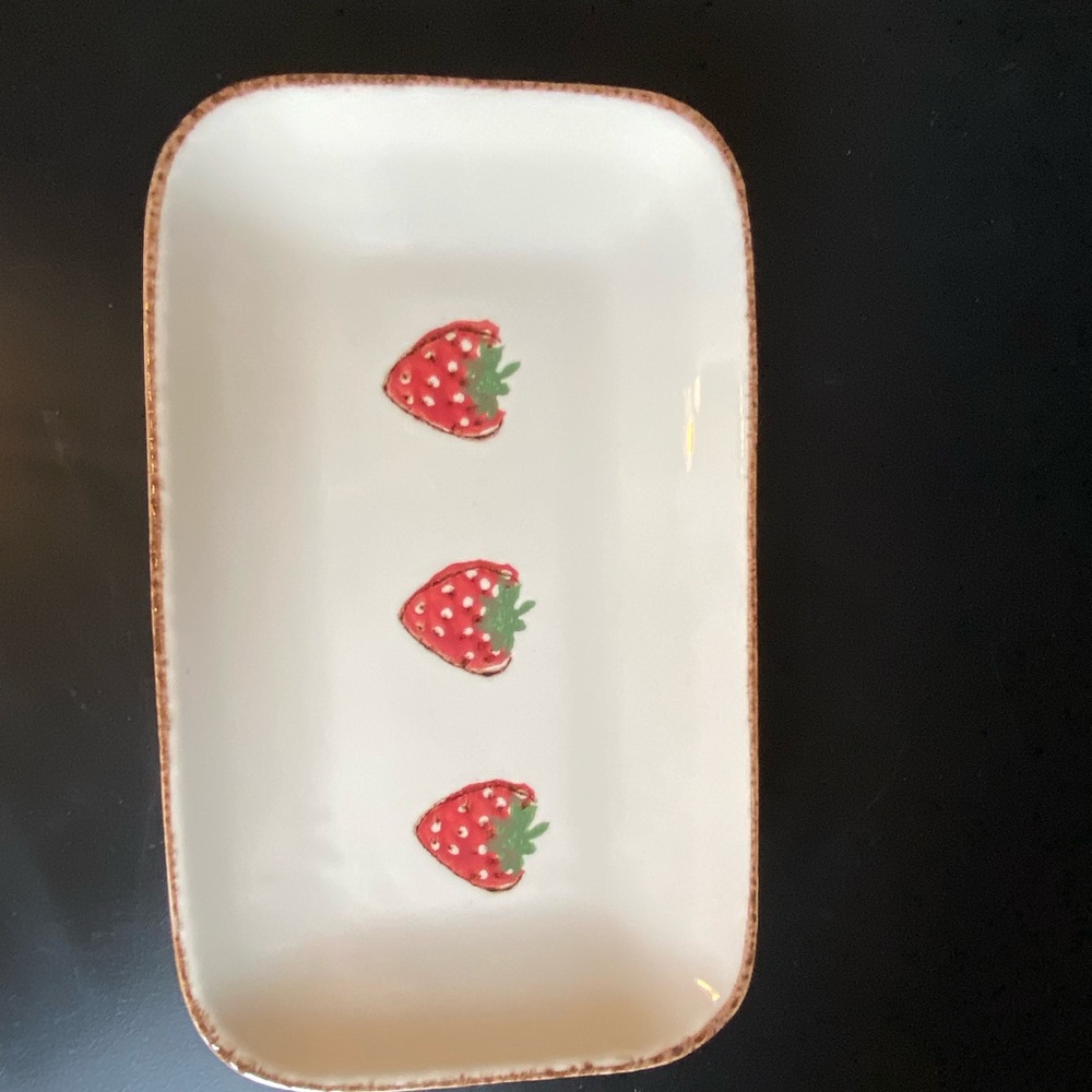 Strawberry Design Rectangular Dish platter